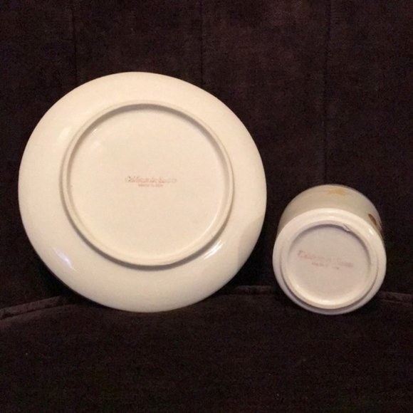 Final Price- RARE Made in Italy Hand Painted Santa Cookie Plate and Milk Cup - Picture 5 of 7